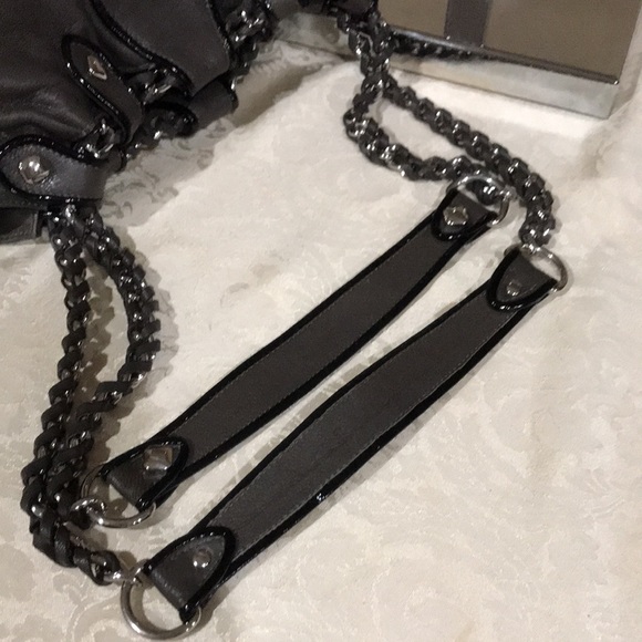 MCM Leather Chain Link Shoulder Bag - Picture 9 of 14
